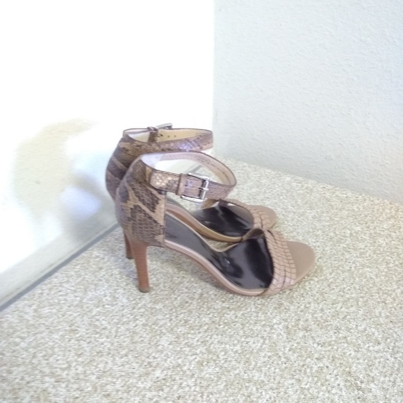 Coach Hally Snake Print Leather Sandals - Picture 5 of 6